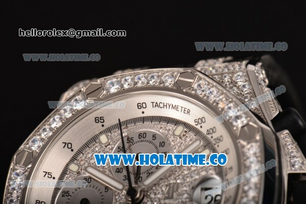 Audemars Piguet Royal Oak Offshore Chrono Swiss Valjoux 7750 Automatic Steel/Diamonds Case with White Markers and Diamonds Bezel(NOOB) - Click Image to Close